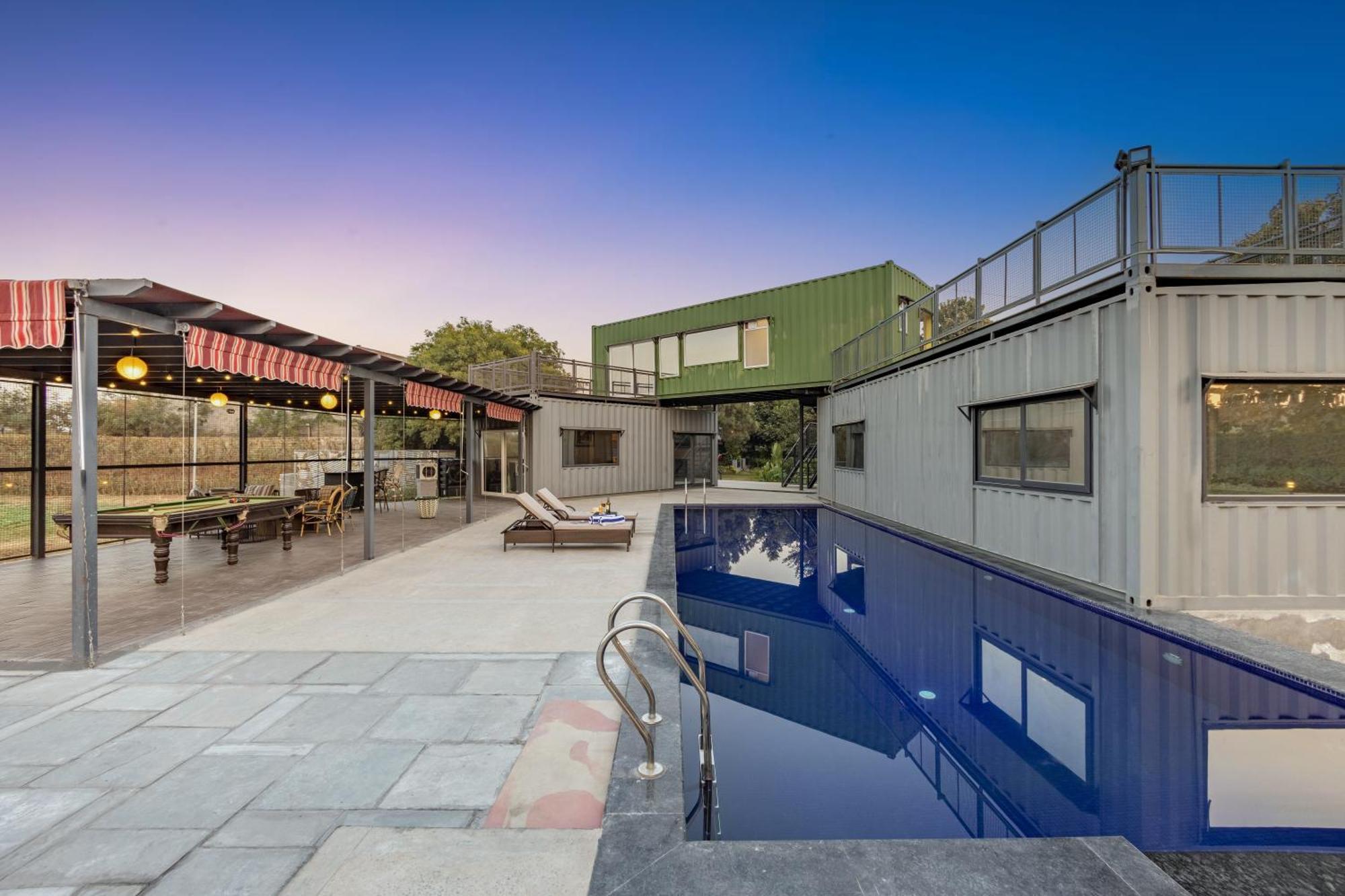 Elivaas Hidden Oasis 4Bhk With Pool, Mud House & Container House Villa Dhauj Eksteriør billede