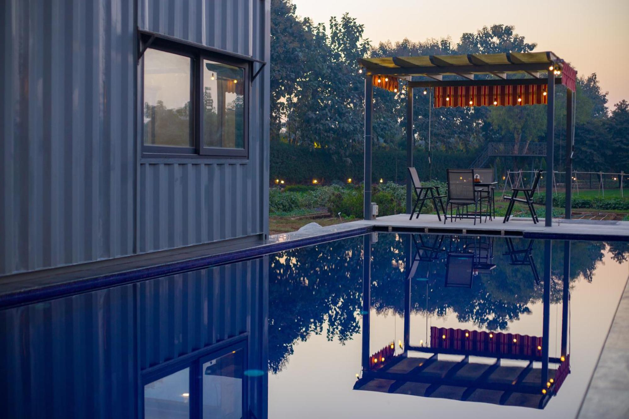 Elivaas Hidden Oasis 4Bhk With Pool, Mud House & Container House Villa Dhauj Eksteriør billede