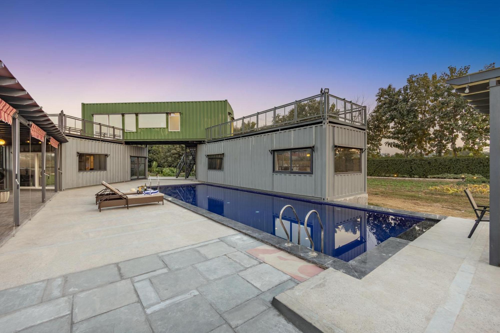 Elivaas Hidden Oasis 4Bhk With Pool, Mud House & Container House Villa Dhauj Eksteriør billede