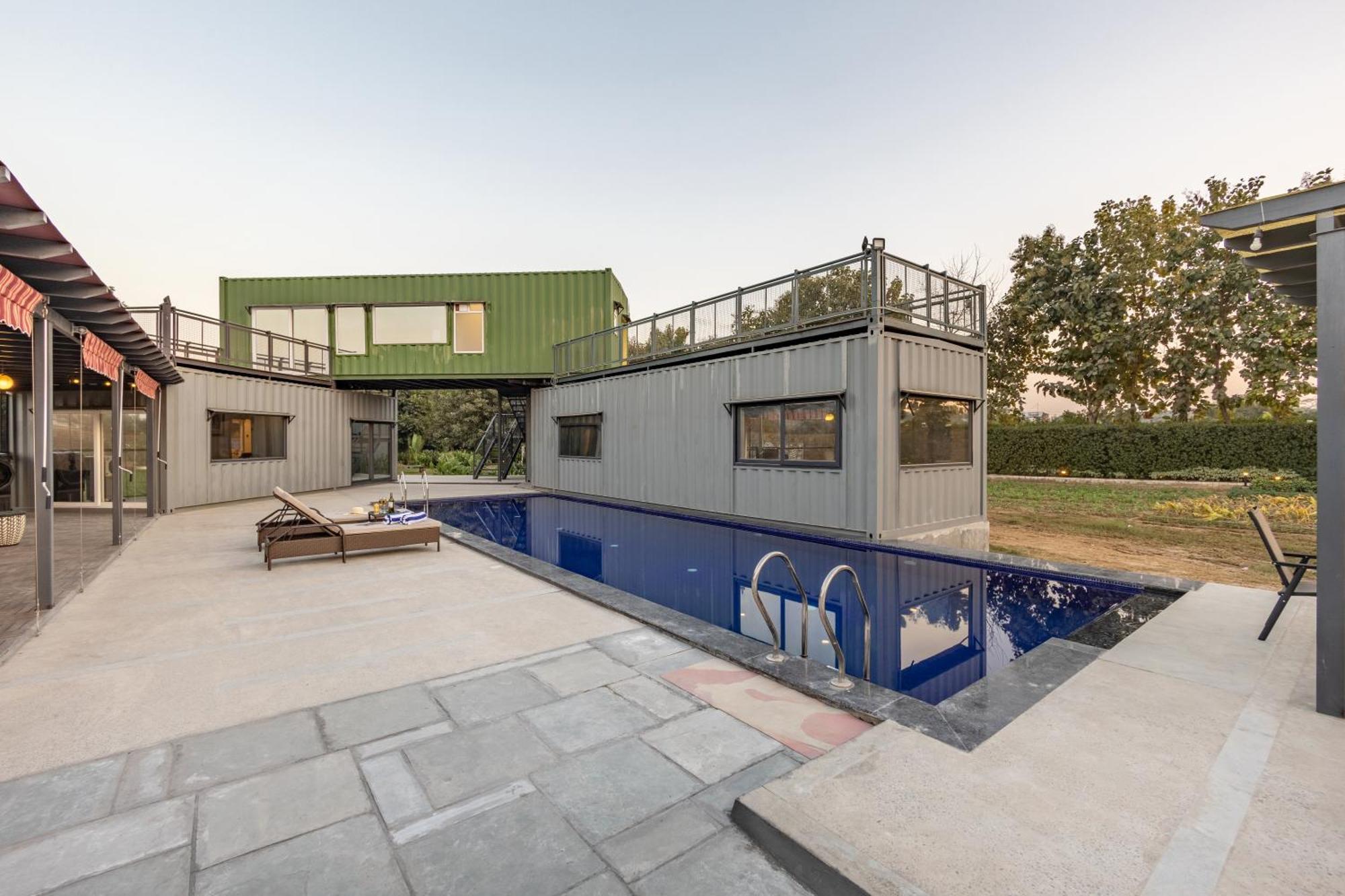 Elivaas Hidden Oasis 4Bhk With Pool, Mud House & Container House Villa Dhauj Eksteriør billede